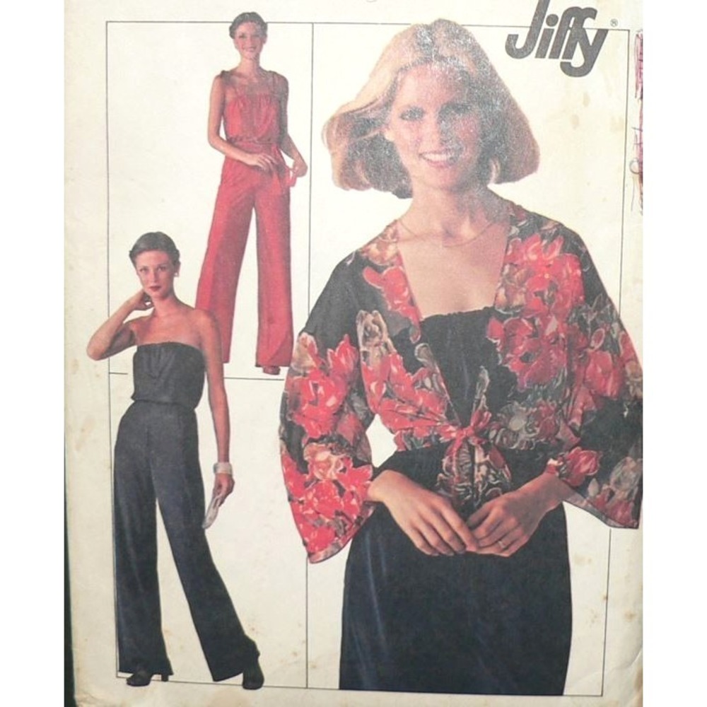 Vintage Simplicity Sewing Pattern #7748 Jumpsuit & Jacket‎ Size 10 Cut 1970s